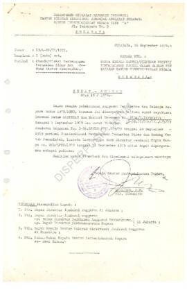 Surat dari Departemen Keuangan RI Kantor Wilayah Direktorat Jenderal Anggaran Surabaya kepada sem...