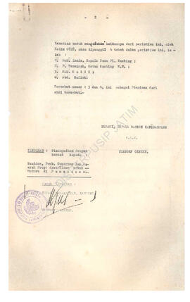 Surat Bupati KDH TK II Sampang kepada Gubernur KDH TK I Jatim tagl 28 januari 1972 tentang Demons...