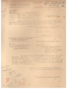 Surat Edaran No.47 dari Kepala Komisaris di politik kepada Koordinator seluruh kepala bagian Dina...