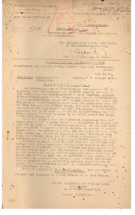 Surat edaran No.11 dari directur sosial keuangan kepada seluruh kepala Jawatan tentang hukum perj...