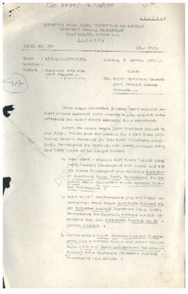 Surat dari Departemen Tenaga Kerja, Transmigrasi dan Koperasi Direktorat Jenderal Transmigrasi ke...
