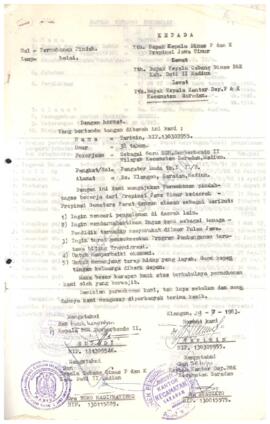 Surat dari Parimin guru SDN Sumber Bendo II Wilayah Kecamatan Saradan Kabupaten Madiun kepada Kep...