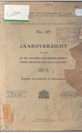 Dept. van economische zaken mededeelingen van het centraal kantoor voor de statistiek No 169 jaar...