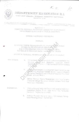 Keputusan Dirjend Pelayanan Medik Nomor  HK.00.06.3.6.03164.16 tentang petunjuk teknis pelaksanaa...