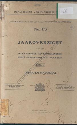 Medeelinngen van het central kantoor voor de statistiek No 173 jaaroverzicht van den in en uitvoe...