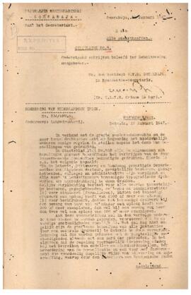 Surat edaran No. 9 dari sekretasir pemerintah kepada seluruh jawatan tentang percetakan negara tg...