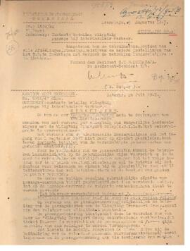 Surat Edaran No.46 dari Kepala kantor Pegawai perjalanan kepada Koordinator seluruh kepala bagian...