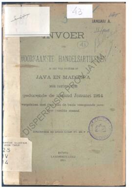 In'voer der voornaamste handelsartikelen in het vrij verkeer op Java en Madoera door particuliere...