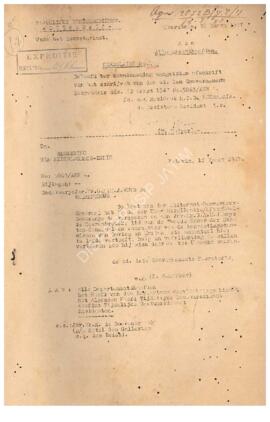 Surat edaran No.14 van het scretaris van tijdelijke bestuurdienst Soerabaja aan alle diensthoofde...