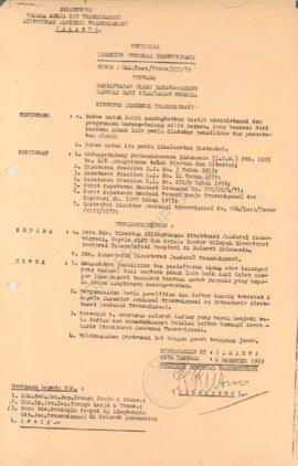 Surat dari Direktorat Jenderal Transmigrasi kepada Kepala Kantor Wilayah Direktorat Jenderal Tran...