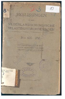 Beslissingen inzake Nederlandsch  - Indische belasting Verordeningen nos 120-256 landsdrukkerij -...
