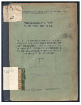 Verzameling Van Voorschriften IV.C. Vitvoerings Voorschriften Van En Toelichtende Brieven Op Deve...
