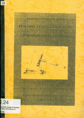 Pengadilan Tinggi Surabaya Perkara Pidana (Buku III)
