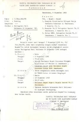 Berkas dari panitia peringatan hari pahlawan ke 38 tahun 1983 kabupaten dati. II pamekasan kepada...