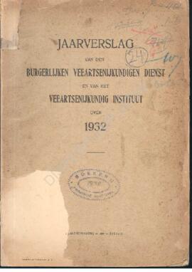 Jaarverslag van den Burgerlijken vertsenijkundigen dienst en van het vertsenijkundigen institute ...