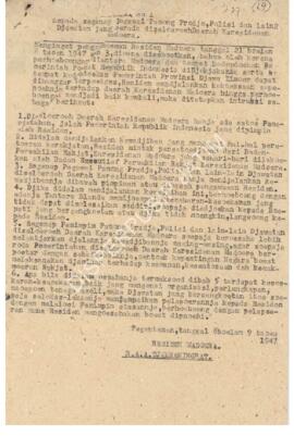 Instruksi Residen Madura R.A.A. Tjakraningrat