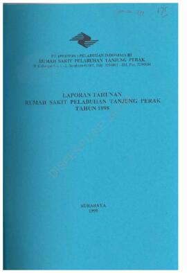 Laporan Tahunan Th 1998 Rumah Sakit Pelabuhan Tanjung Perak Surabaya,