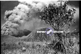 Asap mengepul dari kawah gunung bromo, sesuai dengan catatan sejarah pada tahun 1956 pernah terja...